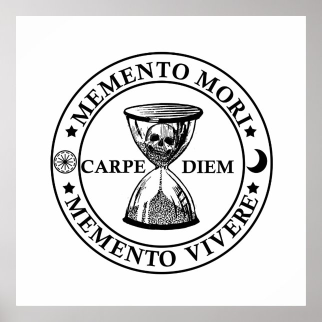 Poster Memento mori memento vivere (Devant)