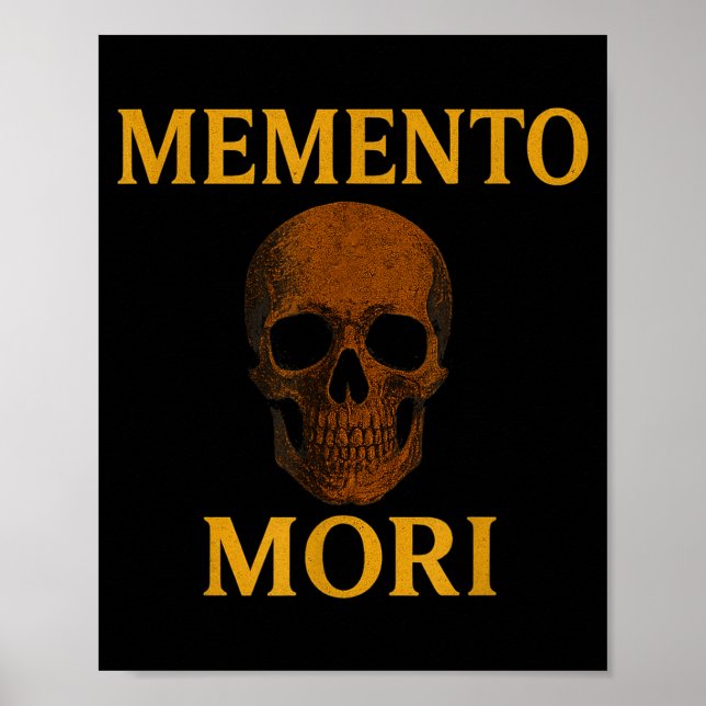 Poster Memento Mori Philosophy Stoicism Quote  (Devant)