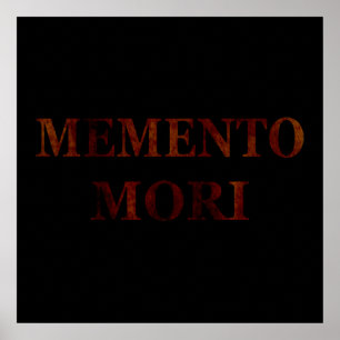 Poster memento mori, phrase latine