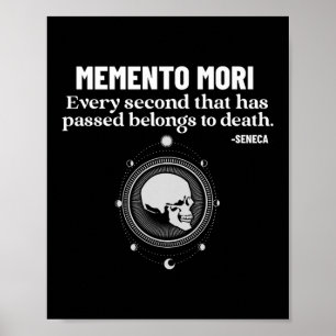 Poster Memento Mori Seneca stoïcisme Philosophie stoïque 