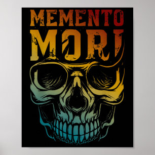 Poster Memento Mori stoïcisme Citation de crâne Philosoph