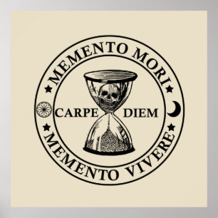 Poster memento mori vivere