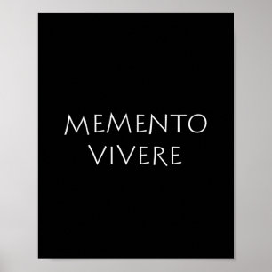 Poster Memento vivere