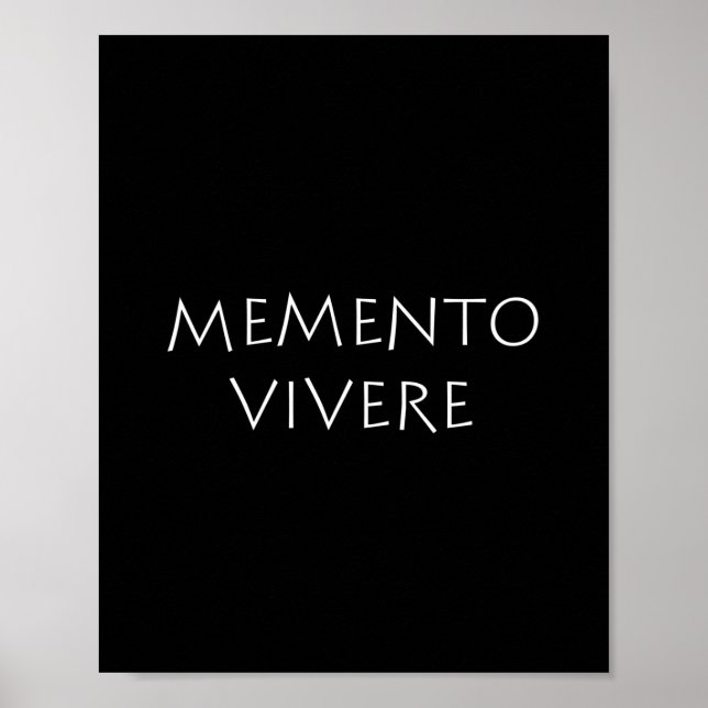 Poster Memento vivere (Devant)