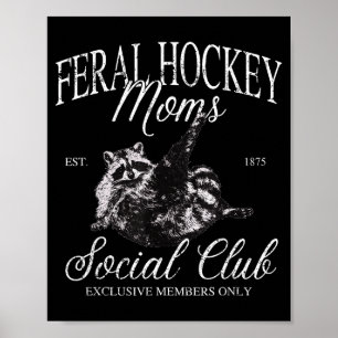 Poster Mèmes de ratons laveurs du club social des mamans