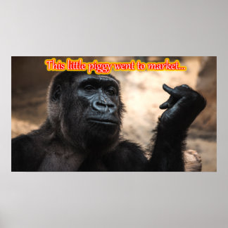 Poster Mèmes de Singe Ape Chimp drôle avec des paroles am
