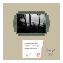 Mémoire de citation de photo beige olive vintage