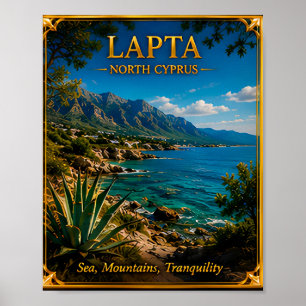 Poster Mémoire de voyage sur la côte montagneuse de Chypr