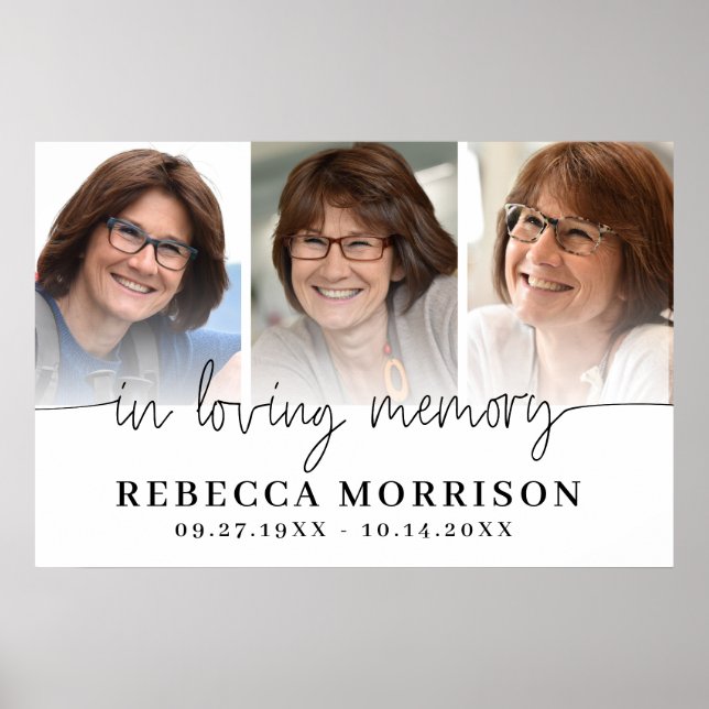 Poster Memorial 3 Photos Script Dans Mémoire Amoureuse (Devant)