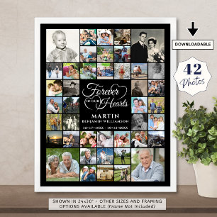 Poster Mémorial 42 Photo Collage pour toujours dans nos c