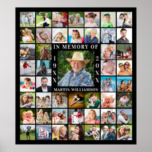 Poster Mémorial 48 Collage photo En mémoire des Noirs