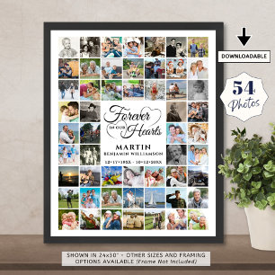 Poster Mémorial 54 - Collage photo pour toujours dans nos