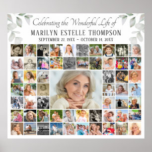 Poster Mémorial 59 Collage de photos Célébration de la vi
