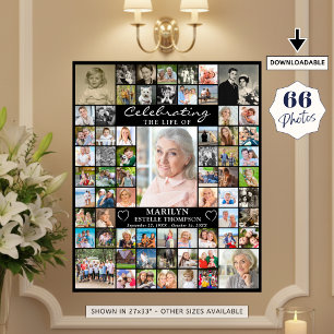 Poster Mémorial 66 Collage photo célébrant la vie de