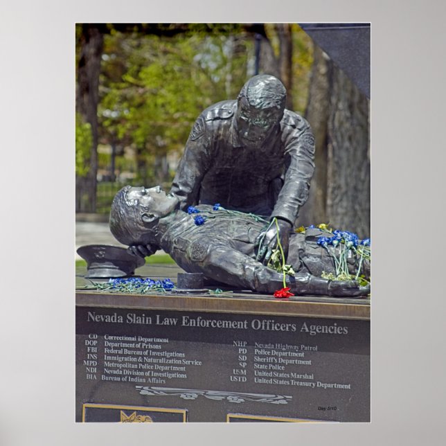 Poster Mémorial aux officiers de la paix tués (Devant)