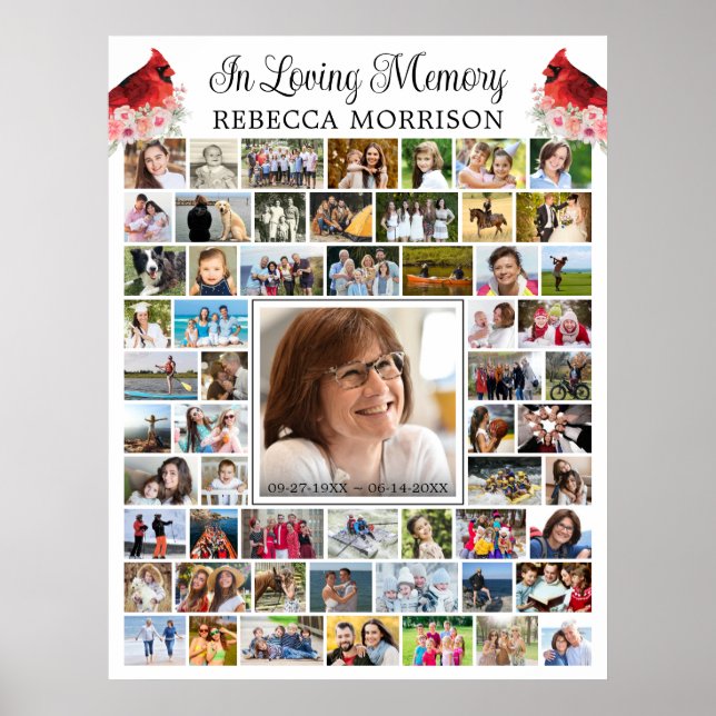 Poster Mémorial Cardinal 59 Script de collage de photos (Devant)