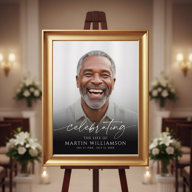 Poster Mémorial célébrant la vie de Photo Script (Créateur téléchargé)