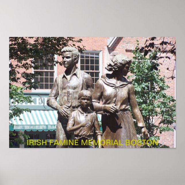 Poster Mémorial de la famine irlandaise de Boston (Devant)