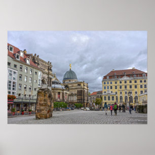 Poster Mémorial de la Frauenkirche, Dresde, Allemagne
