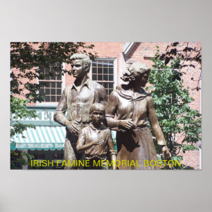 Poster Mémorial irlandais de famine de Boston