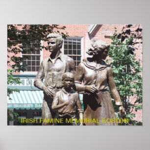Poster Mémorial irlandais de famine de Boston