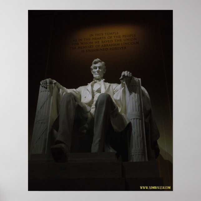 Poster Mémorial Lincoln à la nuit (Devant)