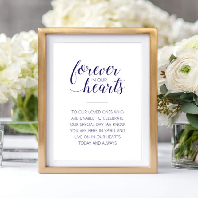 Poster Mémorial Mariage de la Marine bleue pour toujours  (Créateur téléchargé)