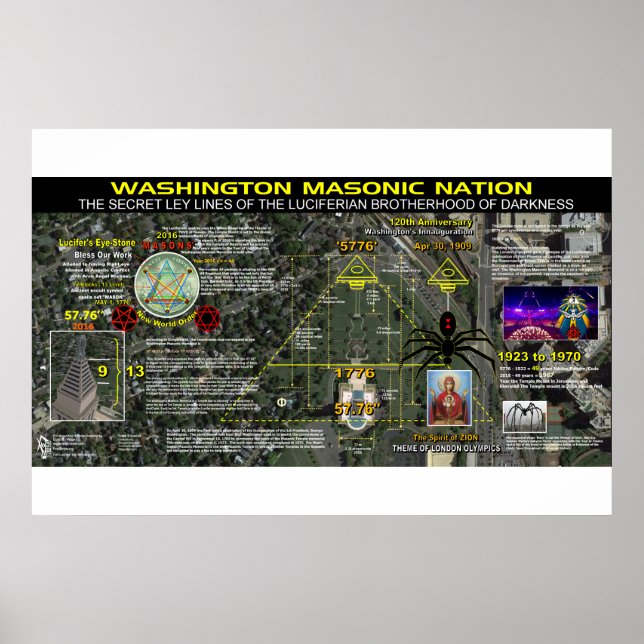 Poster Mémorial masonique de Washington - 5 (Devant)
