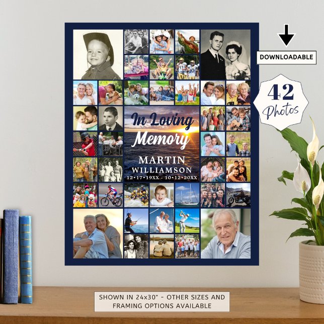 Poster Memorial Ocean Sunset 42 Photos En Mémoire Amoureu (Créateur téléchargé)