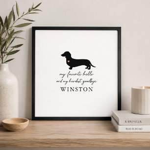 Poster Mémorial personnalisé de teckel   Citation minimal