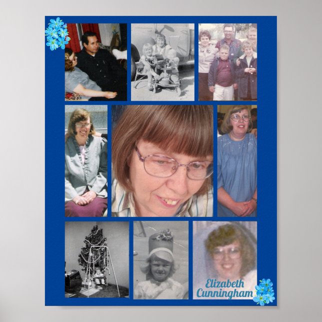 Poster Mémorial photo Forget-Me-Not Love 9 (Devant)