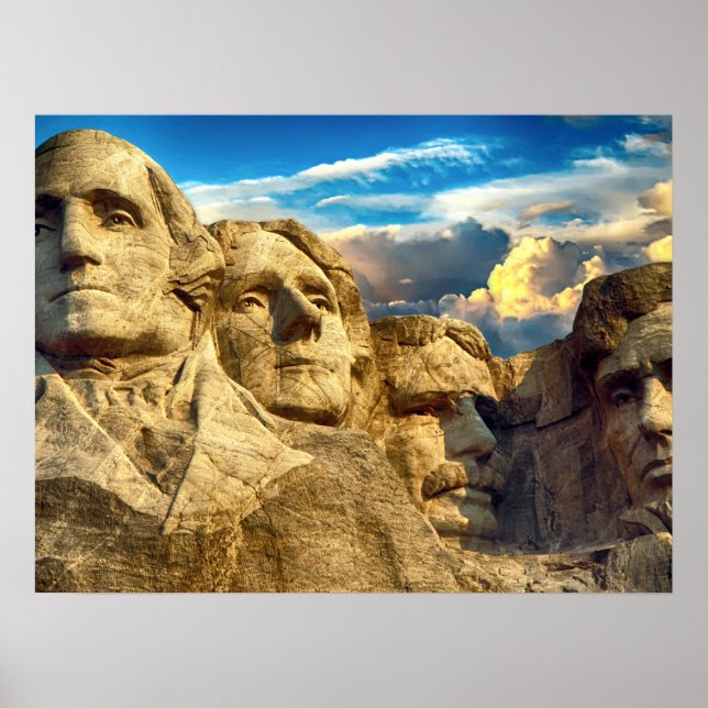 Poster Mémorial présidentiel du Mont Rushmore (Devant)