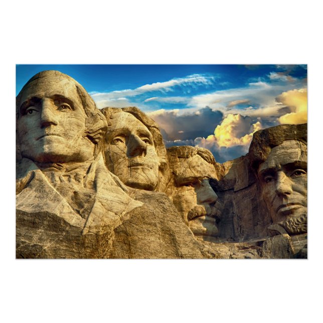Poster Mémorial présidentiel du Mont Rushmore (Devant)