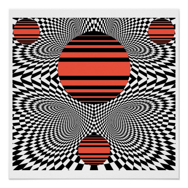 Poster Memphis OpArt (Devant)
