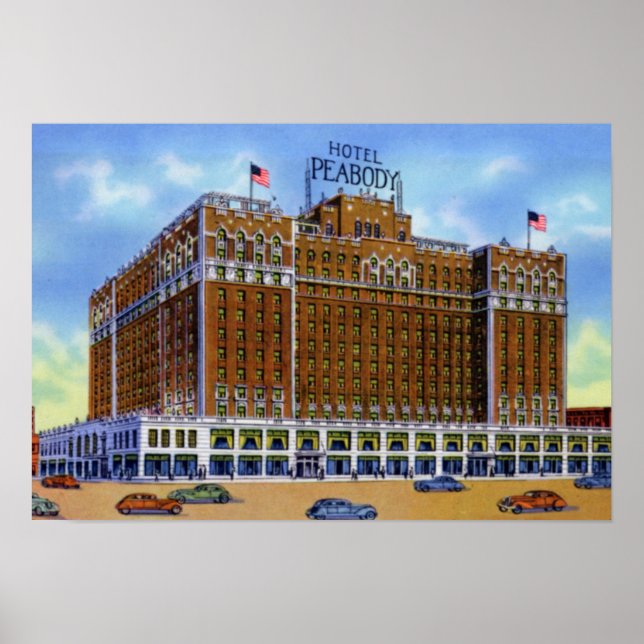 Poster Memphis Tennessee Hotel Peabody (Devant)