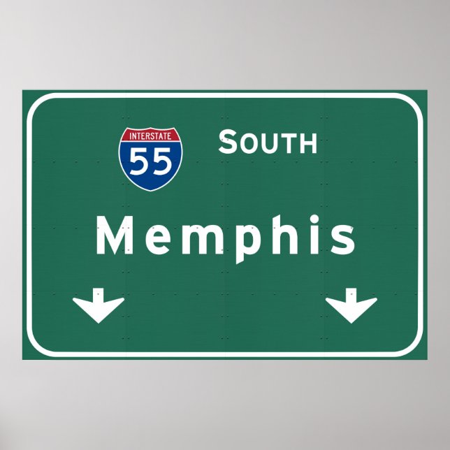 Poster Memphis Tennessee tn Interstate Highway Freeway : (Devant)