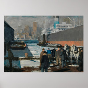 Poster Men of the Docks par George Bellows (1912)