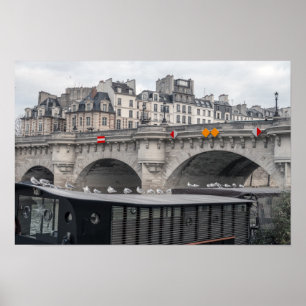Poster Ménage près de Pont Neuf - Paris, France