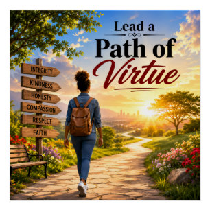 Poster Mener un chemin de vertu
