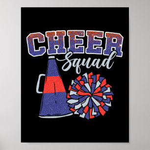 Poster Menéuse de pom-pom girls drôle Équipe de meneuses 
