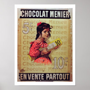 Poster "Menier Chocolat", en vente partout (lithium de