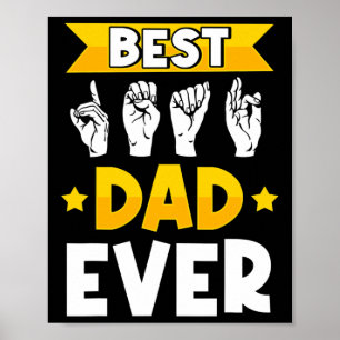 Poster Mens ASL Langue des signes Sourds Sensibilisation 