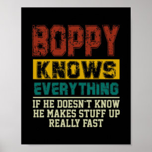 Poster Mens Boppy Sait Tout Vintage Boppy Lover