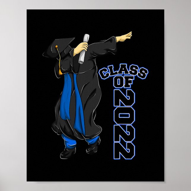 Poster Mens Class Of 2022 s Dabbing Senior Graduate Boy (Devant)