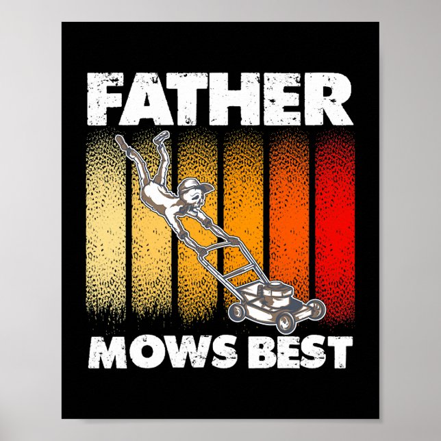 Poster Mens Drôle Lune Maillot Louvain Pour Papa Père Mow (Devant)