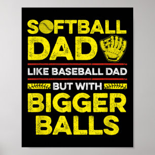 Poster Mens Fastpitball Softball Devis Pour Votre Da De S