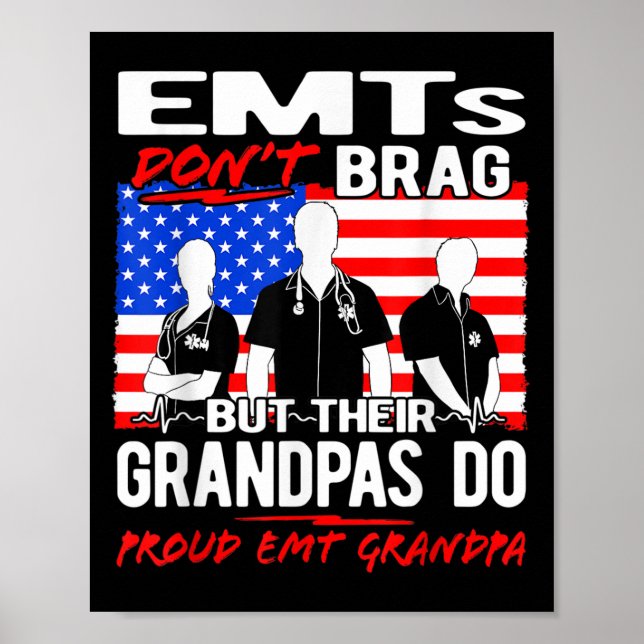 Poster Mens Fier Emt Grand-Père - Citation Emt Ems Grand- (Devant)