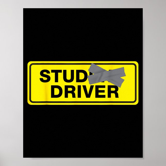 Poster Mens Funny New Driver  (Devant)