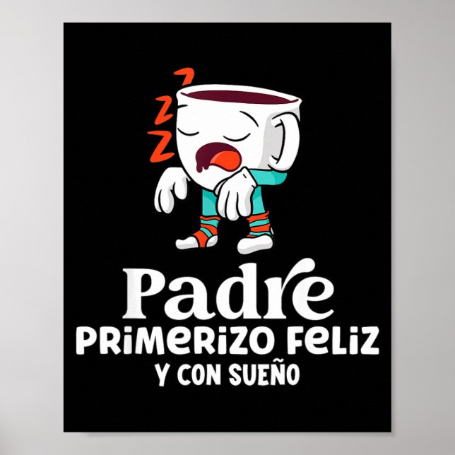 Poster Mens Funny Spanish Announcing Pregnancy Baby New D (Devant)