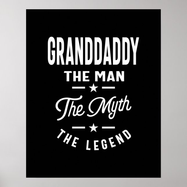 Poster Mens Granddaddy L'Homme Le Mythe La Légende (Devant)